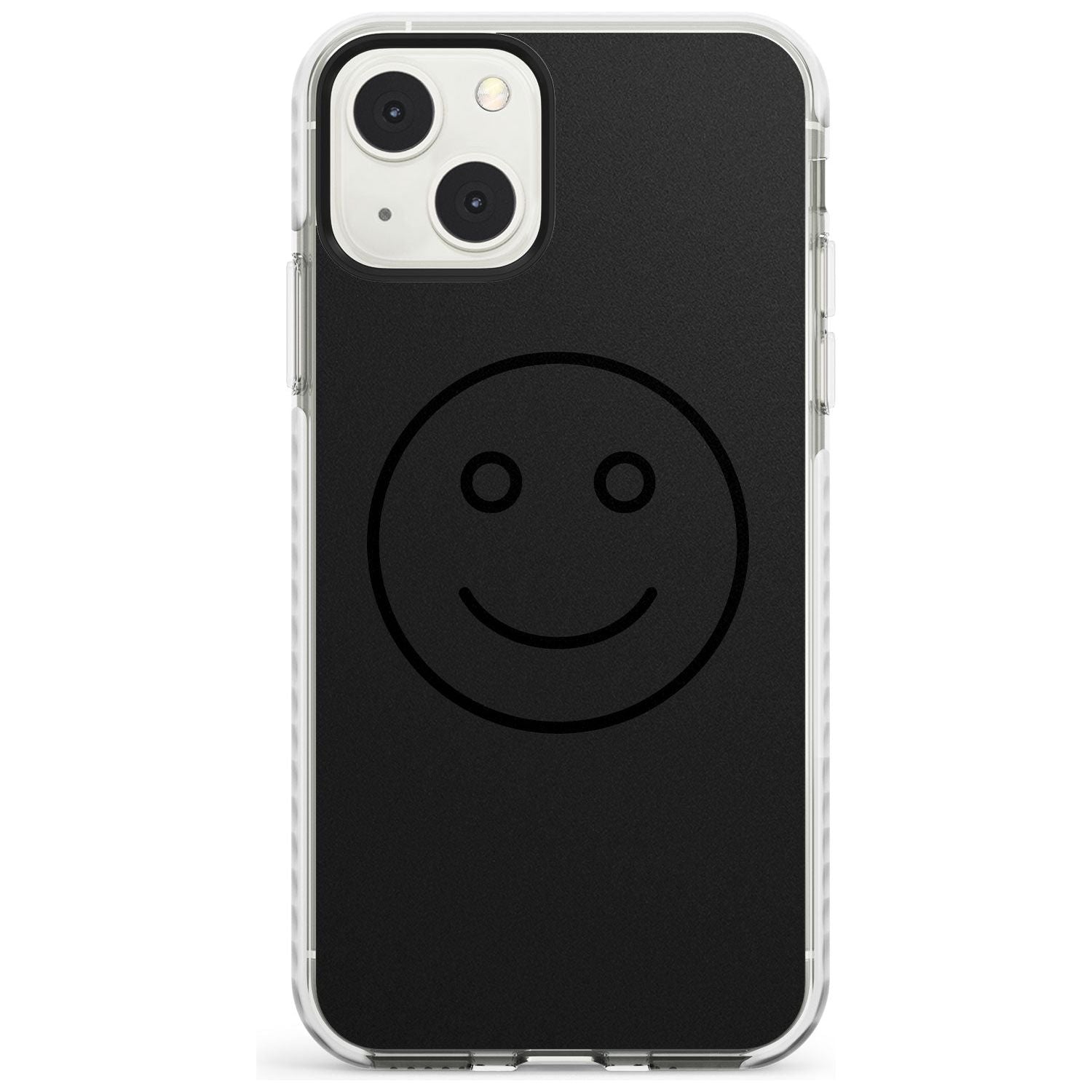 Dark Smiley Face Phone Case iPhone 13 Mini / Impact Case Blanc Space