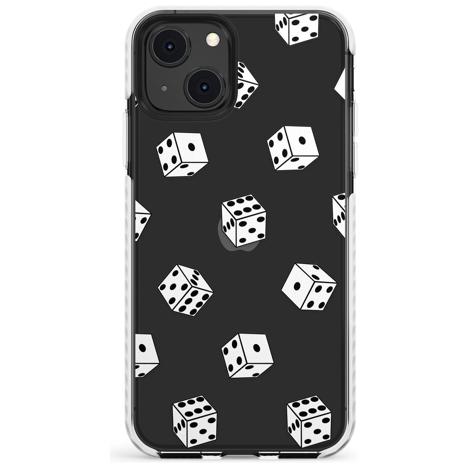 Clear Dice Pattern Impact Phone Case for iPhone 13 & 13 Mini