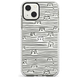 Dog Line Art - Black Phone Case iPhone 13 Mini / Impact Case Blanc Space