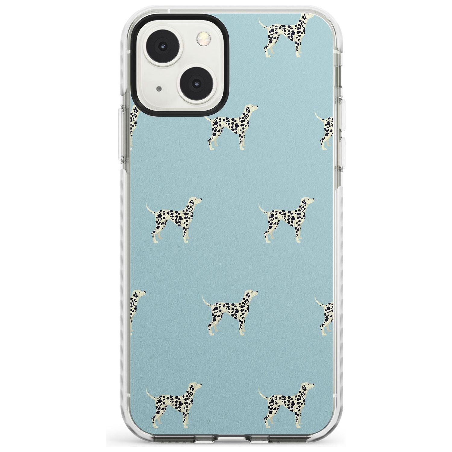 Dalmation Dog Pattern Phone Case iPhone 13 Mini / Impact Case Blanc Space