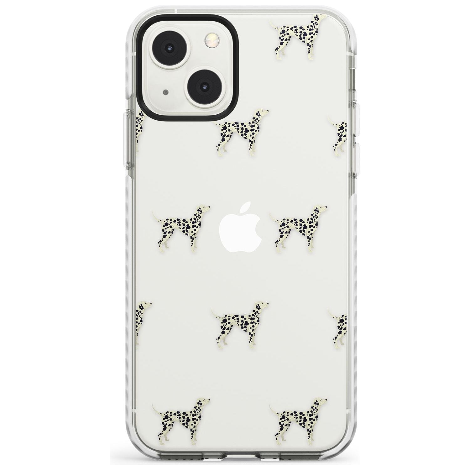 Dalmation Dog Pattern Clear Phone Case iPhone 13 Mini / Impact Case Blanc Space