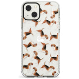 Beagle Watercolour Dog Pattern Phone Case iPhone 13 Mini / Impact Case Blanc Space