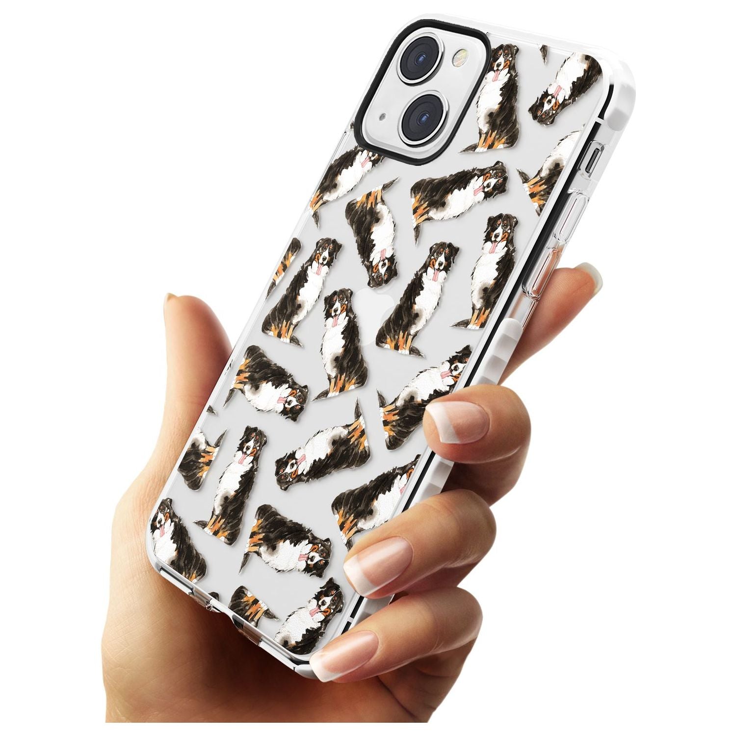 Bernese Mountain Dog Watercolour Dog Pattern