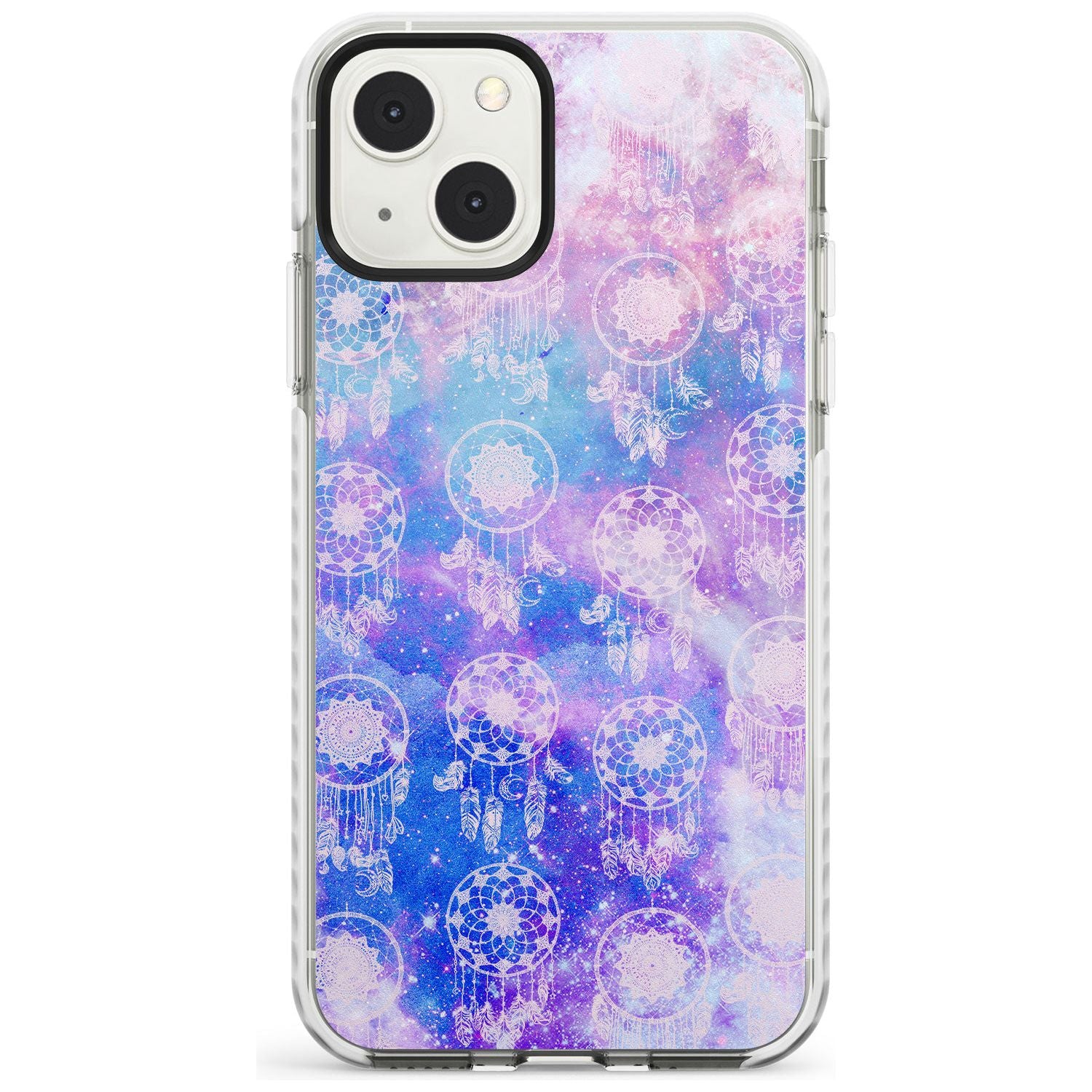 Dreamcatcher Pattern Galaxy Print Tie Dye Phone Case iPhone 13 Mini / Impact Case Blanc Space