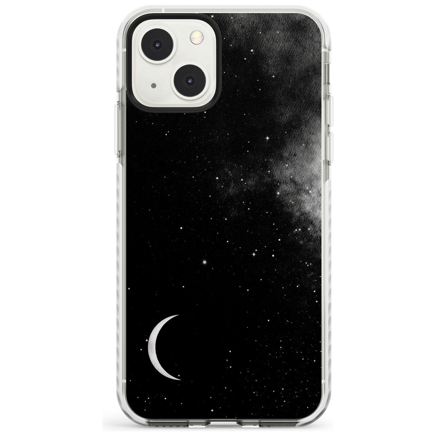 Night Sky Galaxies: Crescent Moon