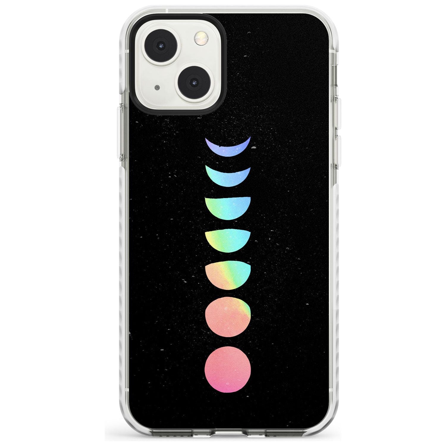 Pastel Moon Phases Phone Case iPhone 13 Mini / Impact Case Blanc Space