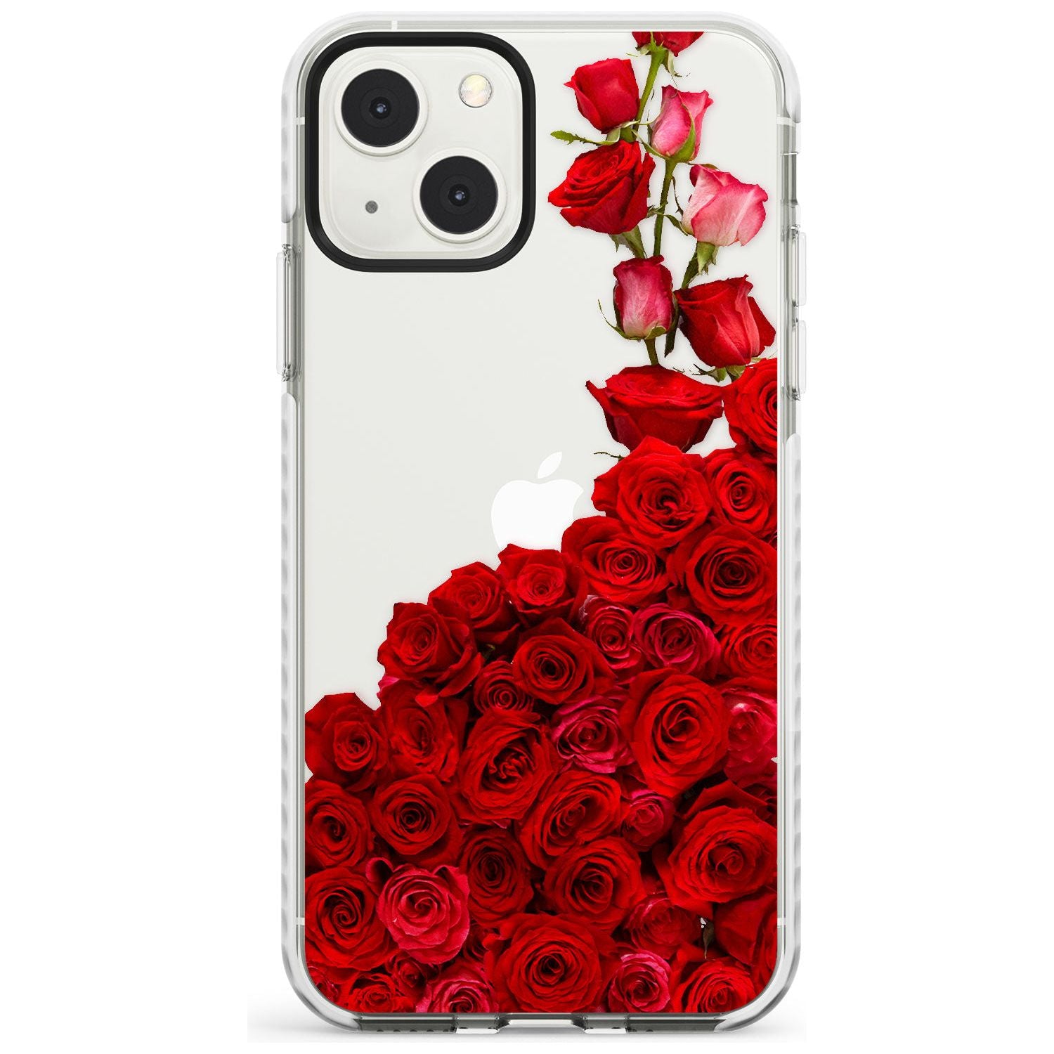 Floral Roses Phone Case iPhone 13 Mini / Impact Case Blanc Space