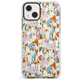 Energetic Floral Mix: Transparent Phone Case iPhone 13 Mini / Impact Case Blanc Space