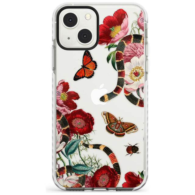 Botanical Snake Phone Case iPhone 13 Mini / Impact Case Blanc Space