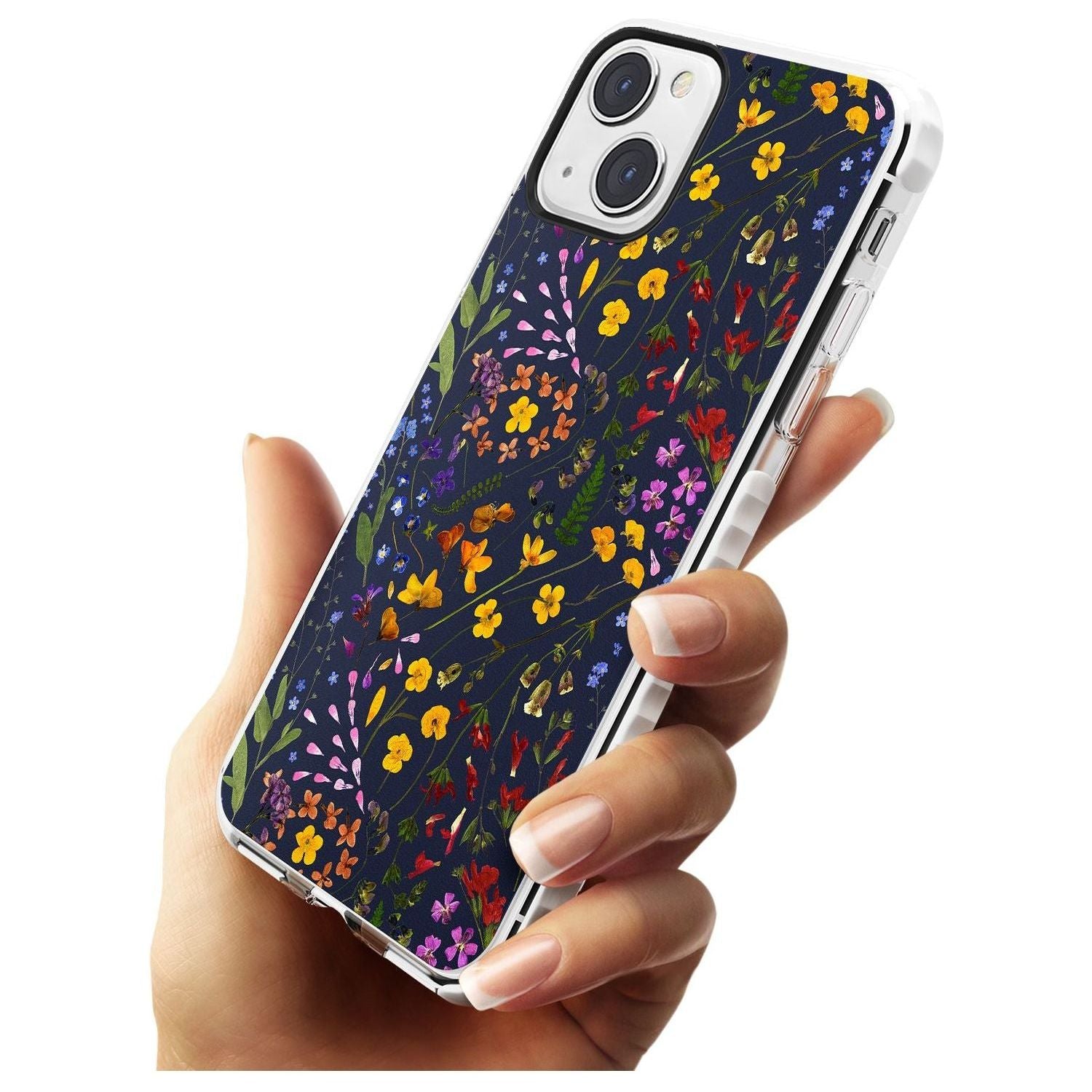 Wildflower Leaves Cluster Navy