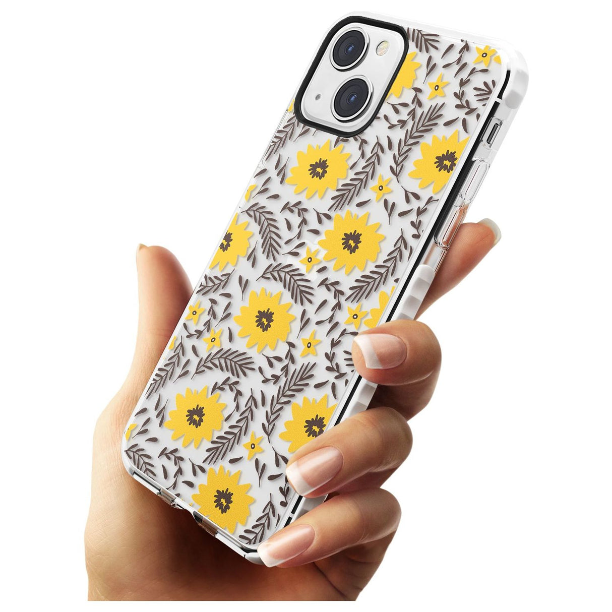 Yellow Blossoms Transparent Floral