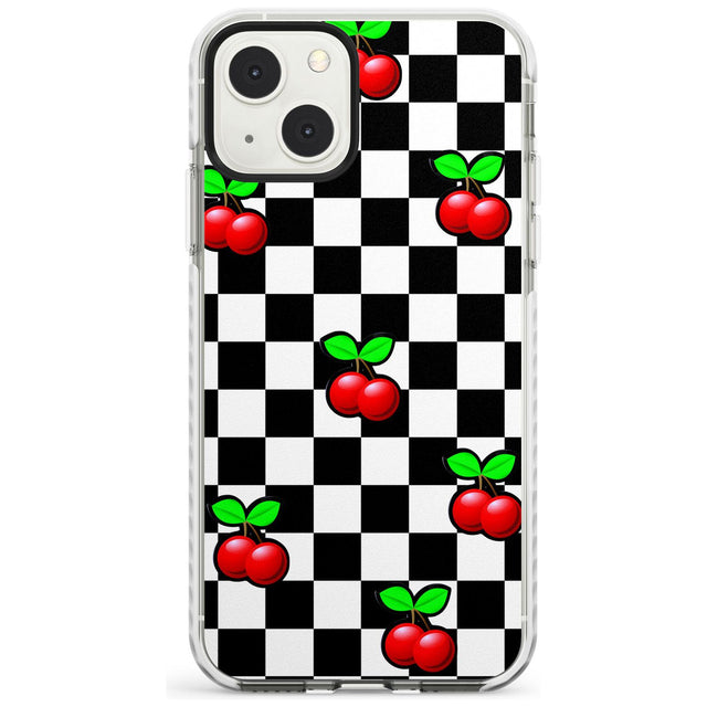 Checkered Cherry Impact Phone Case for iPhone 13 & 13 Mini