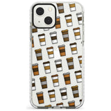 Coffee Cup Pattern Impact Phone Case for iPhone 13 & 13 Mini