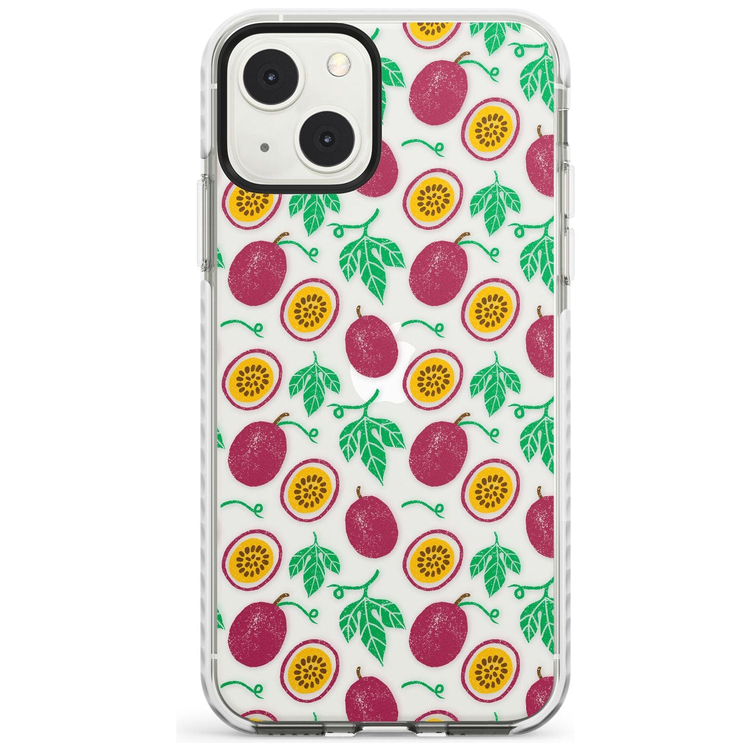 Passion Fruit Pattern Phone Case iPhone 13 Mini / Impact Case Blanc Space
