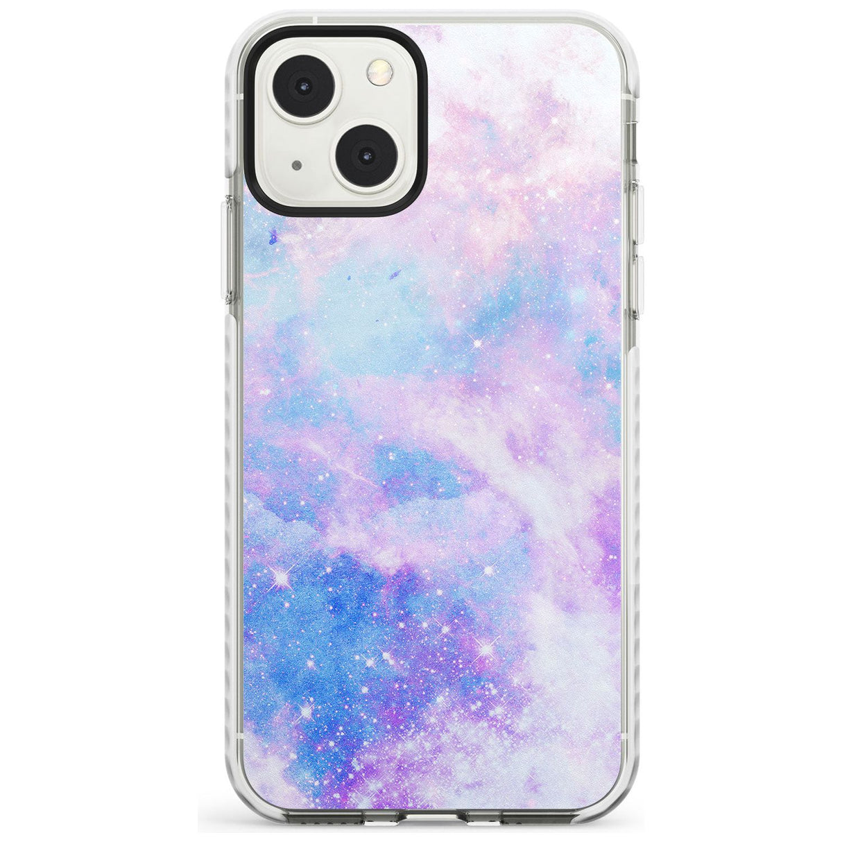 Light Blue Galaxy Pattern Design Phone Case iPhone 13 Mini / Impact Case Blanc Space