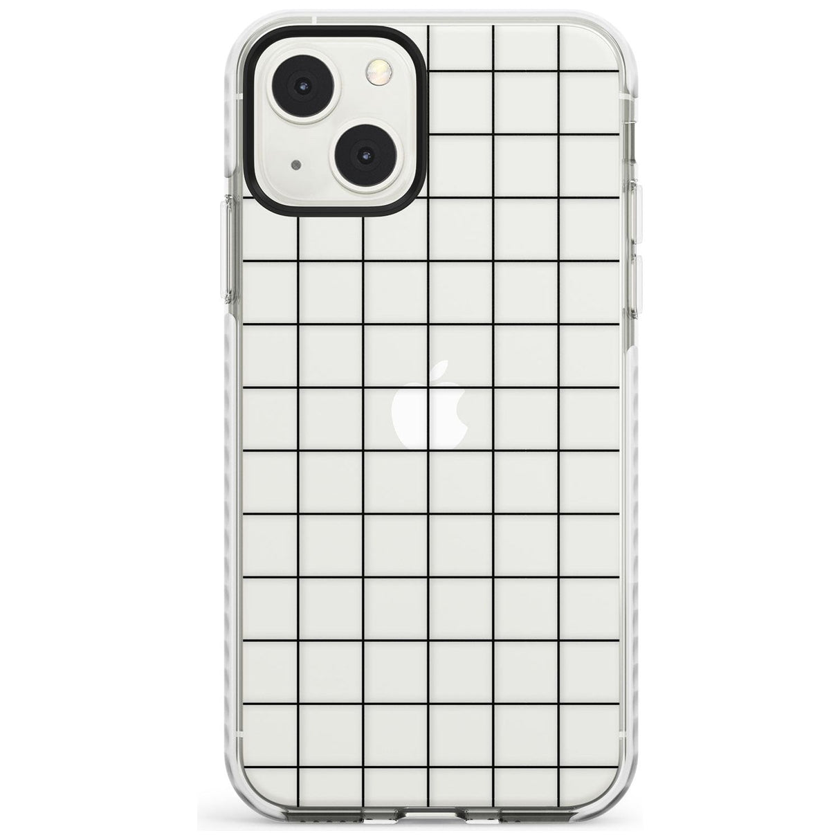 Simplistic Large Grid Pattern Black (Transparent)