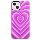 Pink Heart Illusion Impact Phone Case for iPhone 13 & 13 Mini