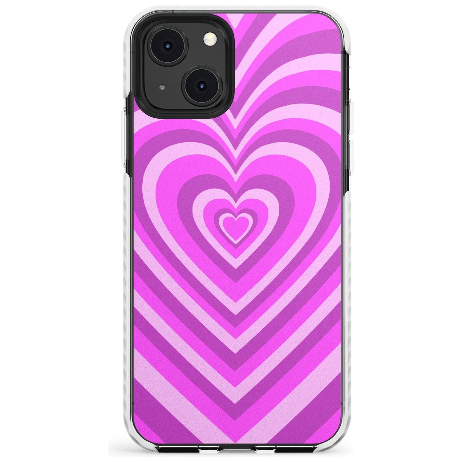 Pink Heart Illusion Impact Phone Case for iPhone 13 & 13 Mini