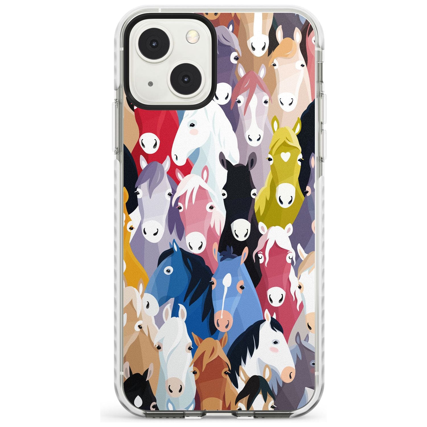 Colourful Horse Pattern Impact Phone Case for iPhone 13 & 13 Mini
