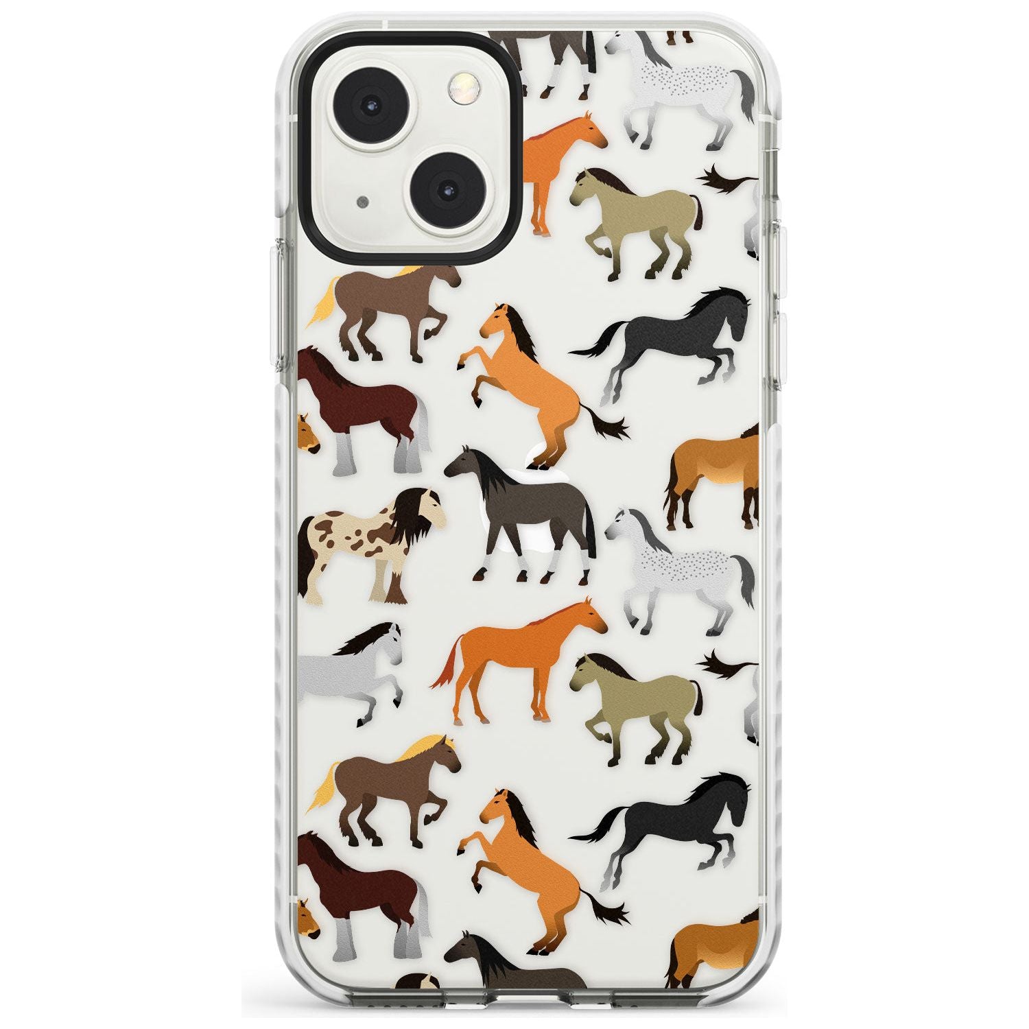 Horse Pattern Impact Phone Case for iPhone 13 & 13 Mini