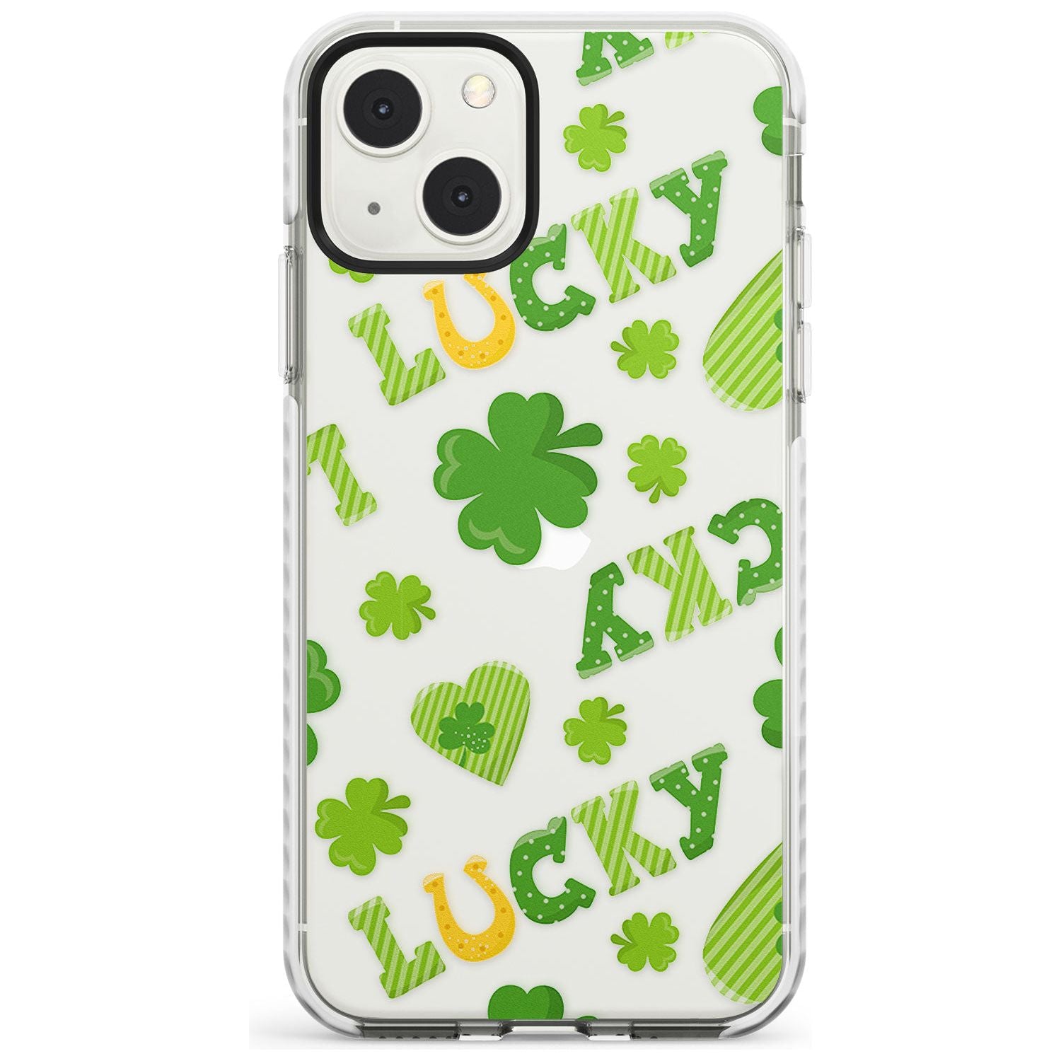 Lucky Irish Clover Phone Case iPhone 13 Mini / Impact Case Blanc Space