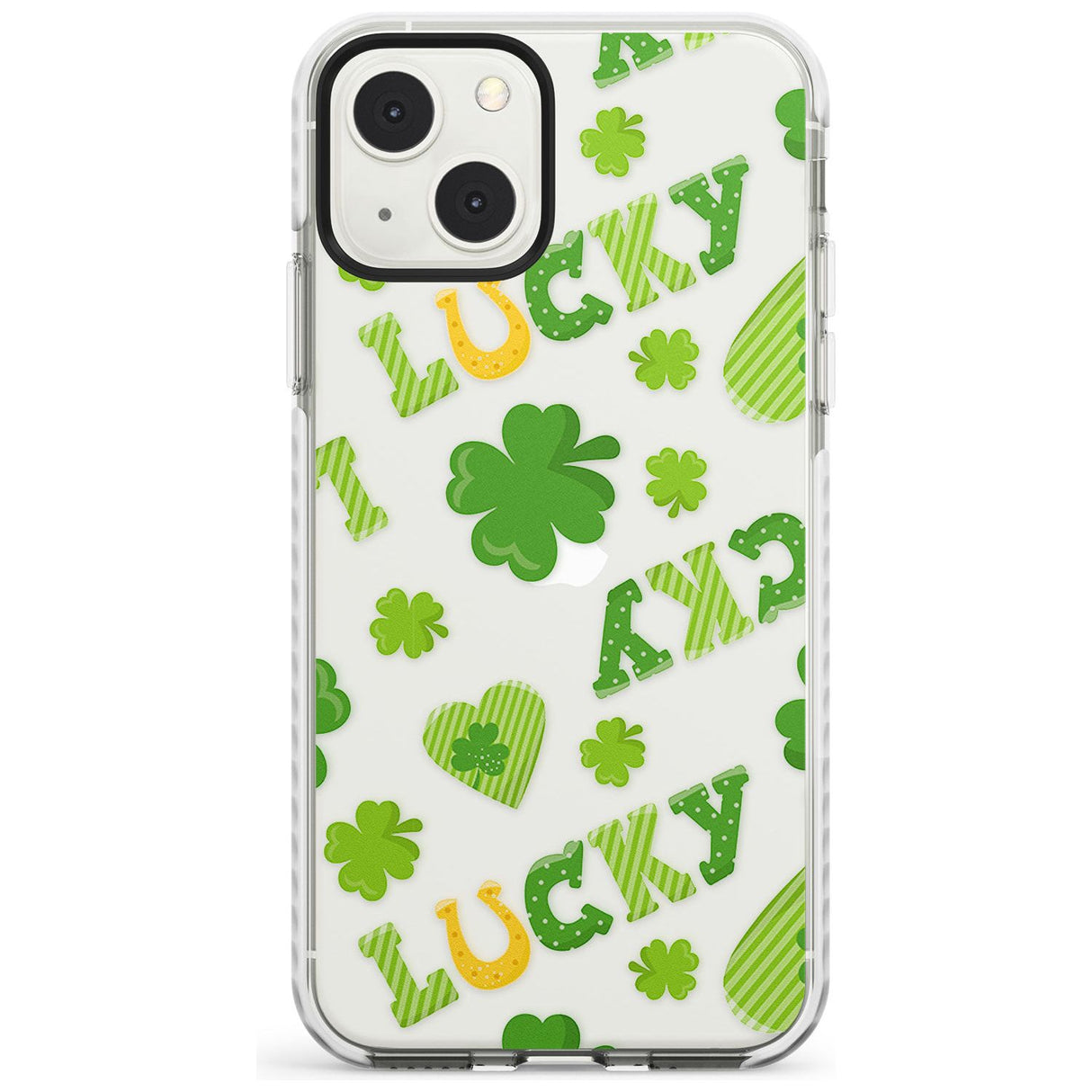 Lucky Irish Clover Phone Case iPhone 13 Mini / Impact Case Blanc Space