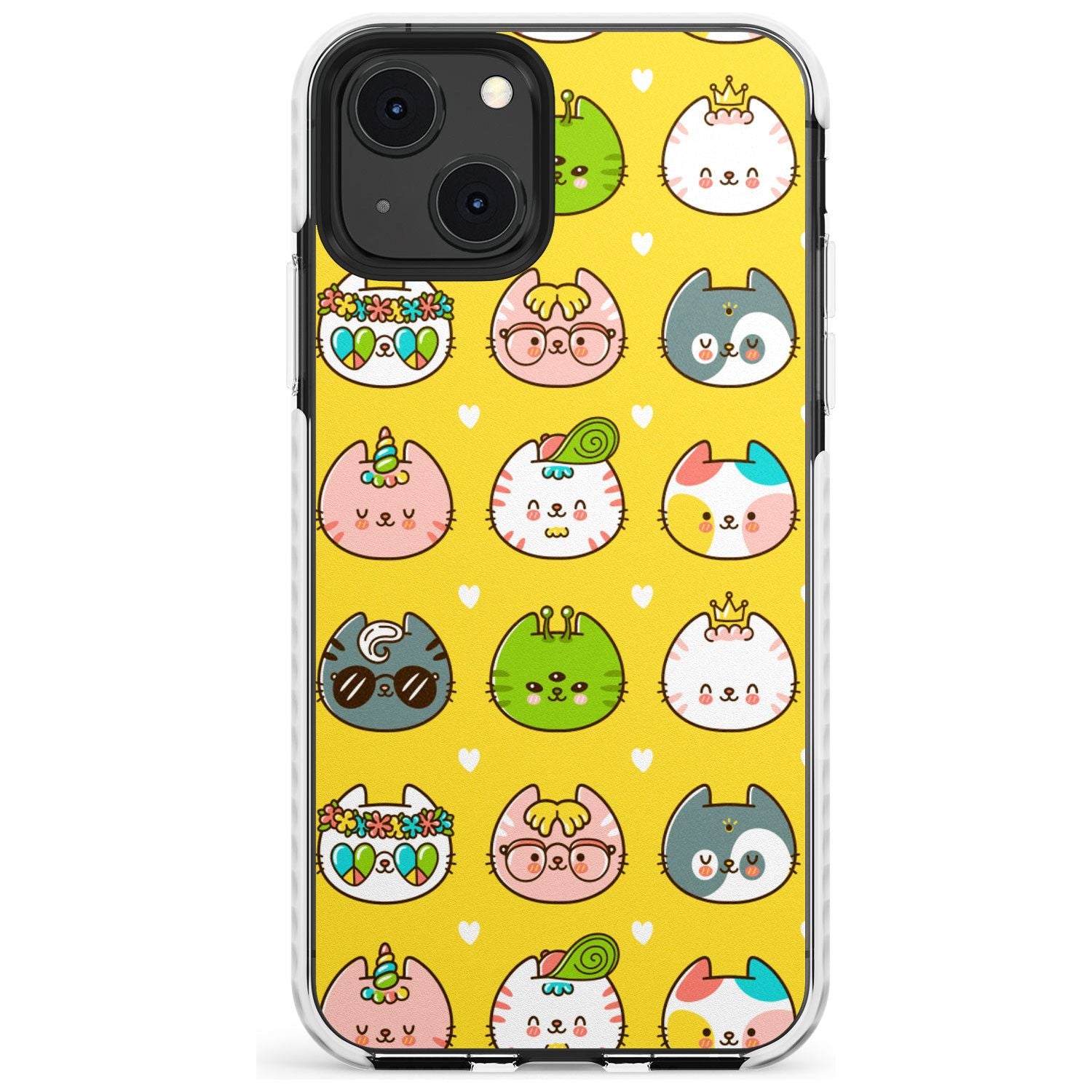 Mythical Cats Kawaii Pattern Impact Phone Case for iPhone 13 & 13 Mini