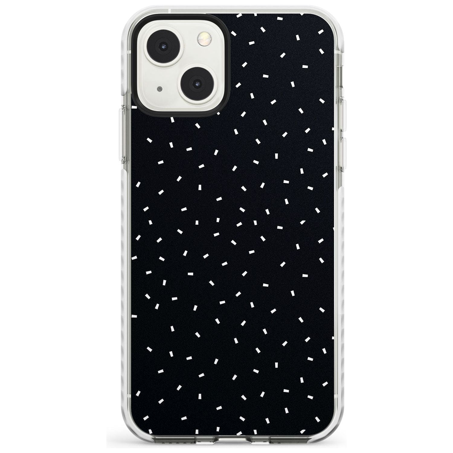 Confetti (Black) Phone Case iPhone 13 Mini / Impact Case Blanc Space