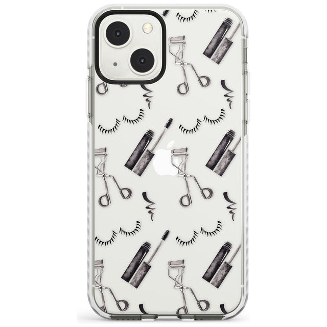 Eyelash Makeup Pattern Phone Case iPhone 13 Mini / Impact Case Blanc Space