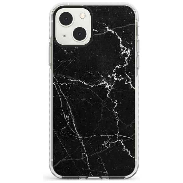 Bold Black Marble with White Texture Phone Case iPhone 13 Mini / Impact Case Blanc Space