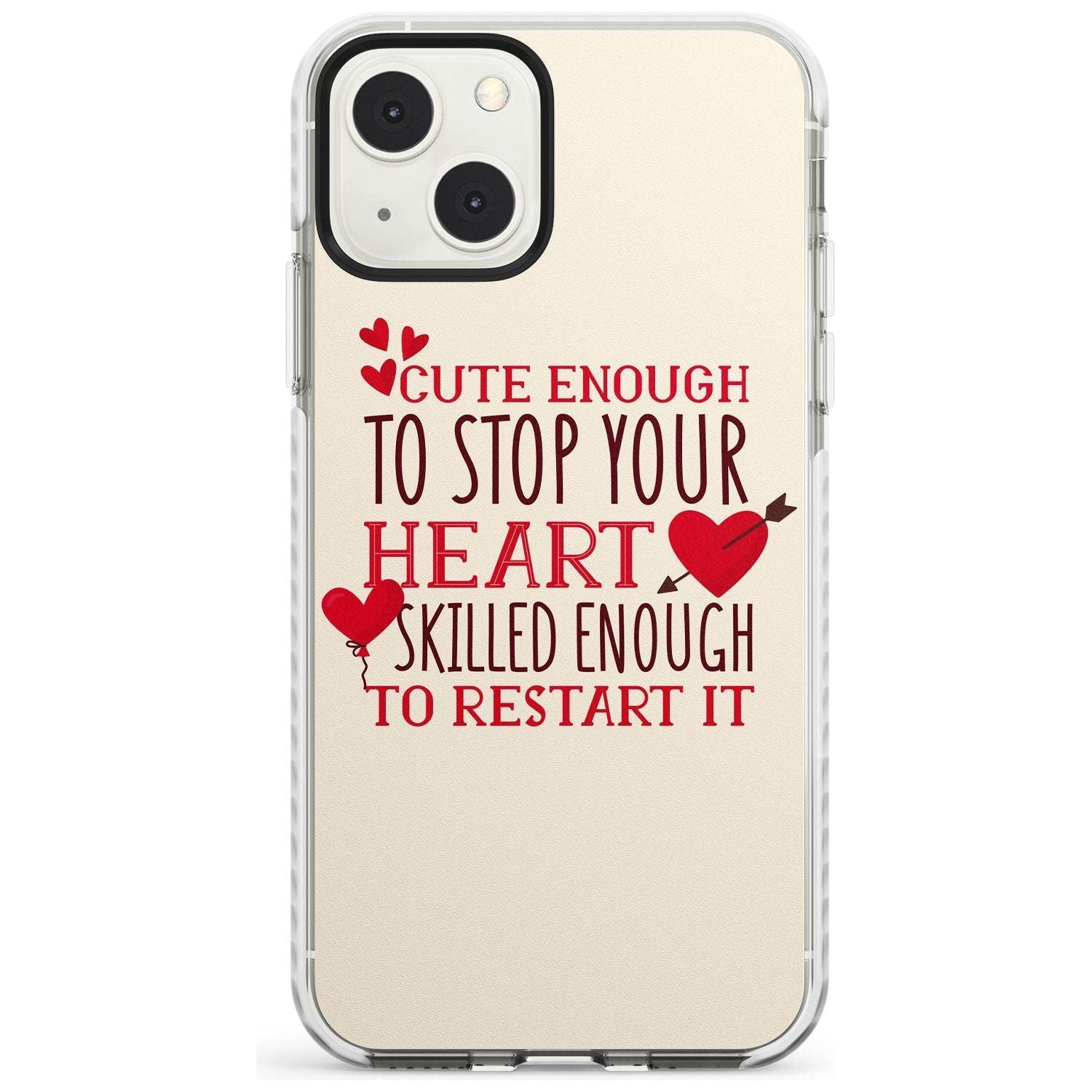 Medical Design Cute Enough to Stop Your Heart Phone Case iPhone 13 Mini / Impact Case Blanc Space