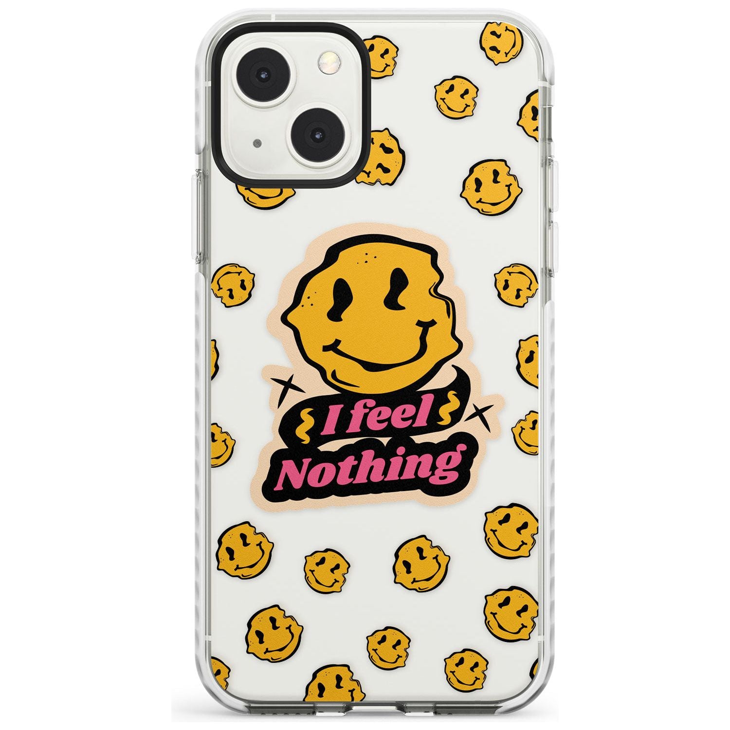 I feel nothing (Clear) Phone Case iPhone 13 Mini / Impact Case Blanc Space