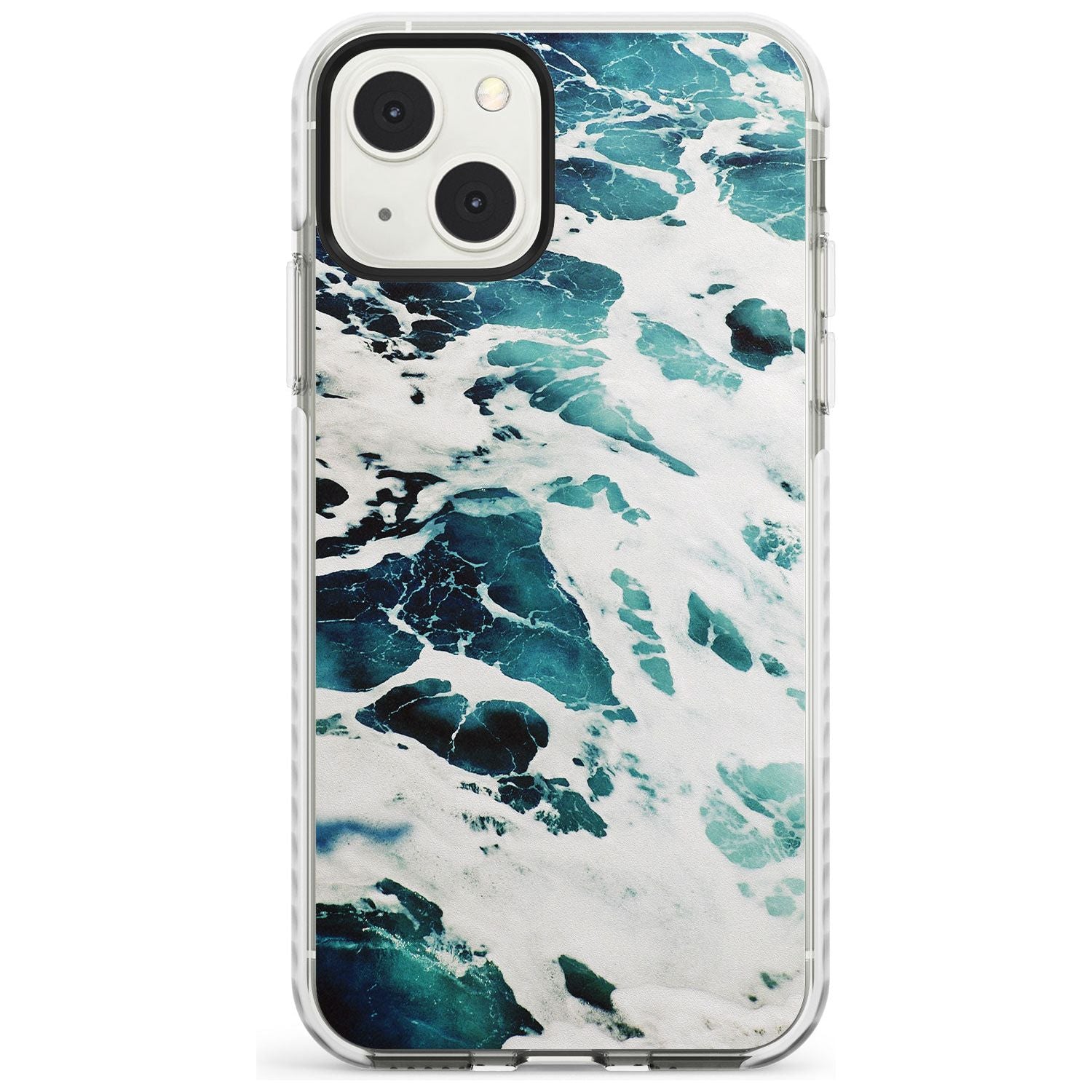 Ocean Waves Photograph Phone Case iPhone 13 Mini / Impact Case Blanc Space