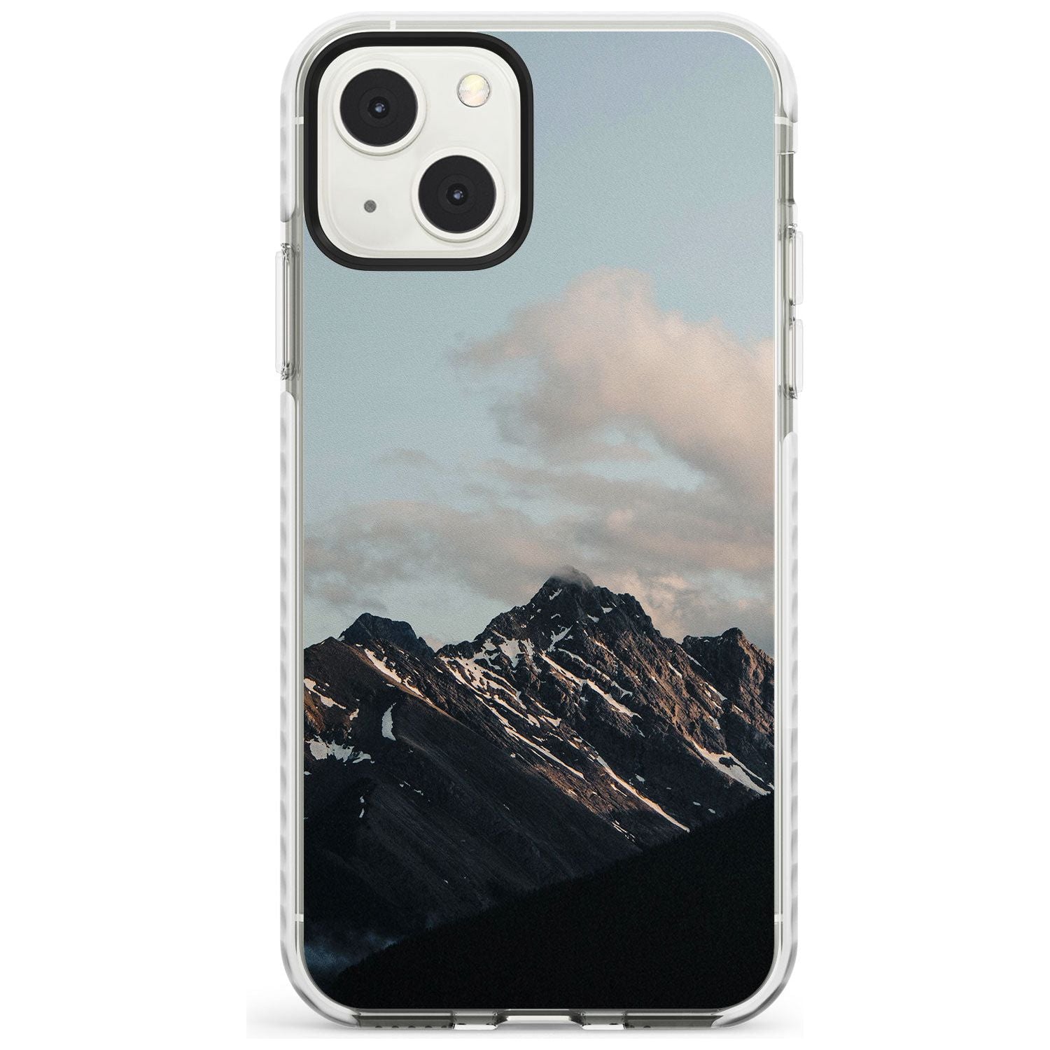 Mountain Range Phone Case iPhone 13 Mini / Impact Case Blanc Space