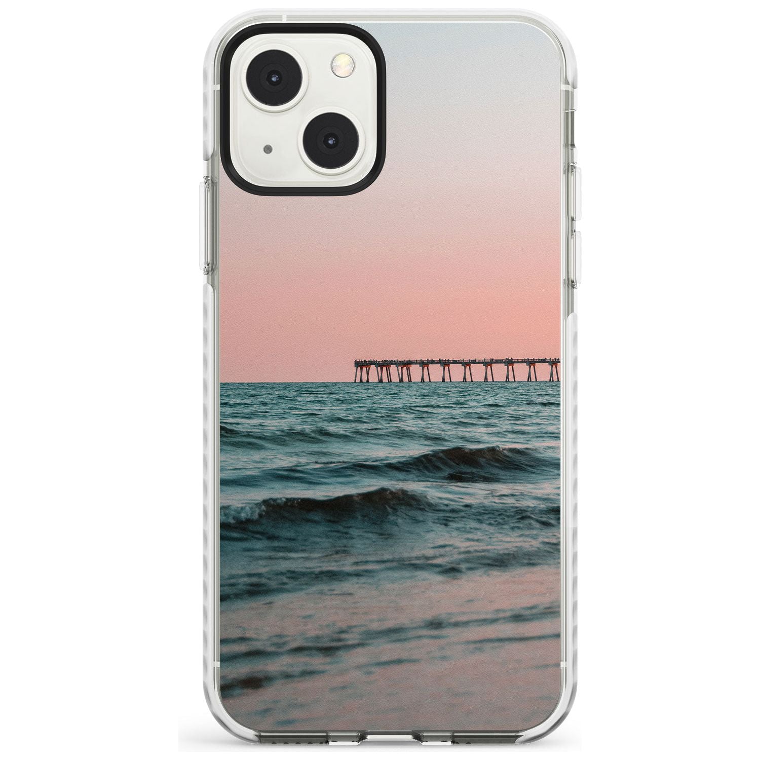 Beach Pier Photograph Phone Case iPhone 13 Mini / Impact Case Blanc Space
