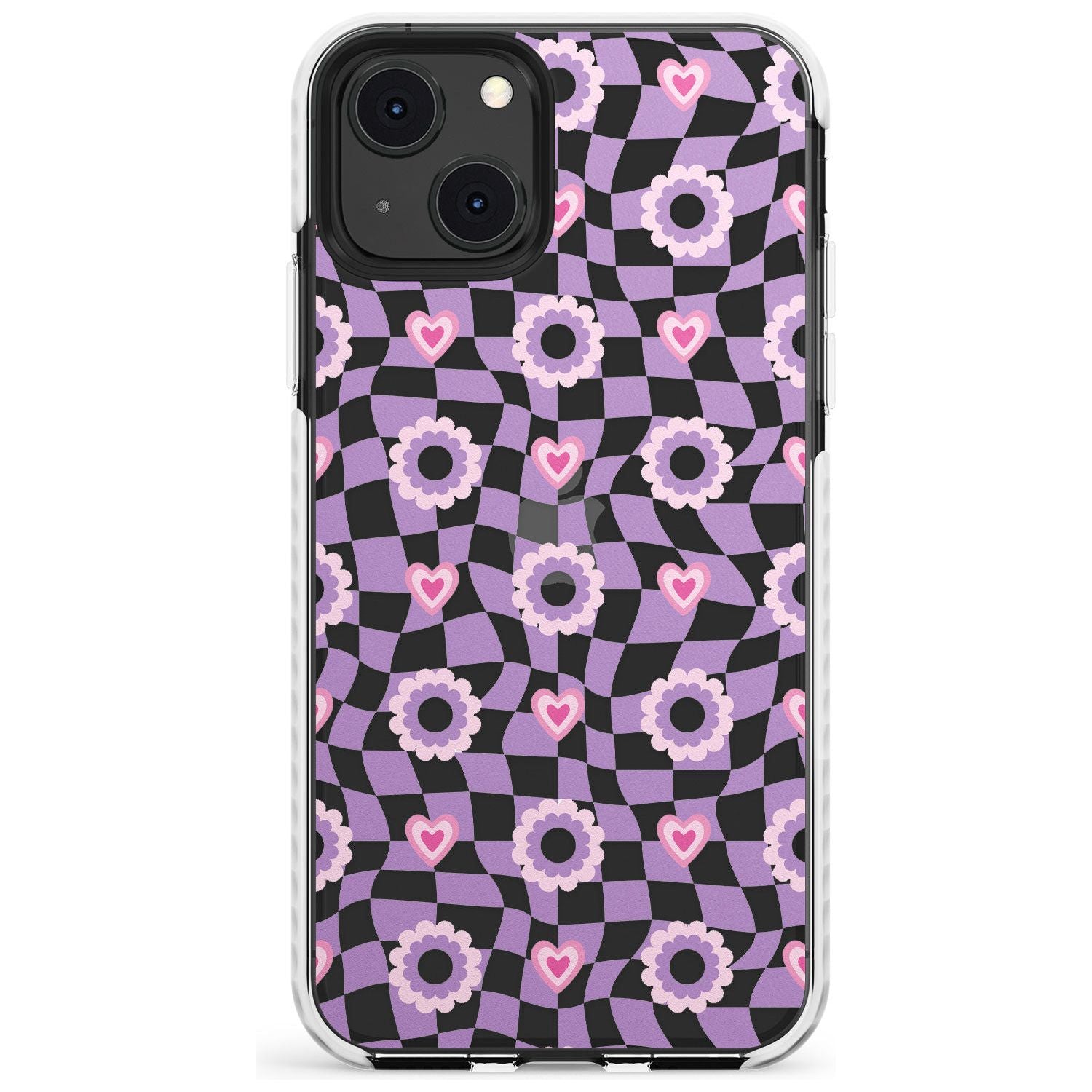 Checkered Love Pattern Impact Phone Case for iPhone 13 & 13 Mini