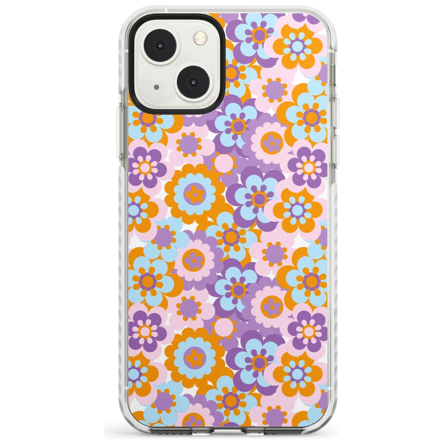 Flower Power Pattern Phone Case iPhone 13 Mini / Impact Case Blanc Space
