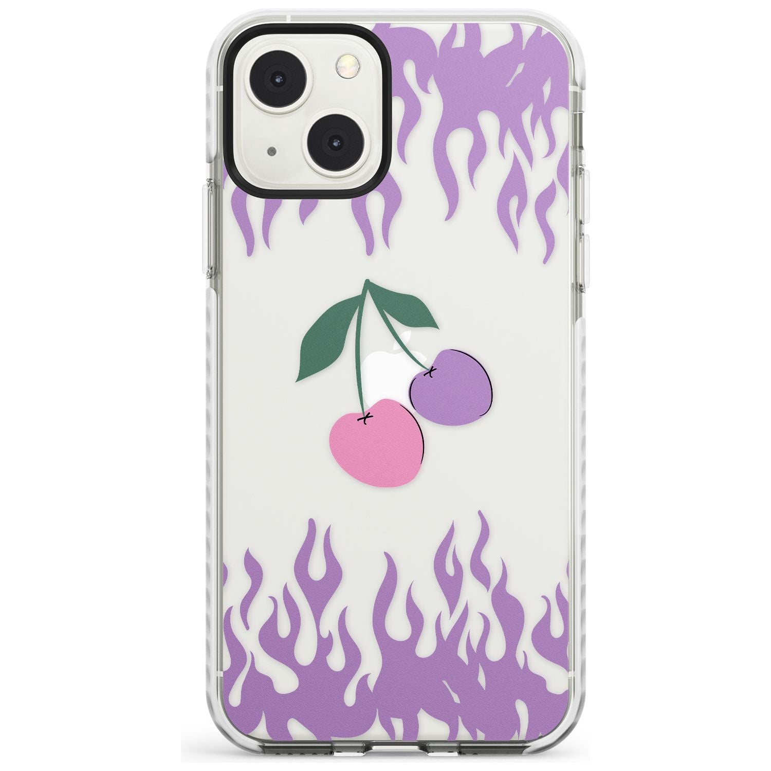 Cherries n' Flames Phone Case iPhone 13 Mini / Impact Case Blanc Space