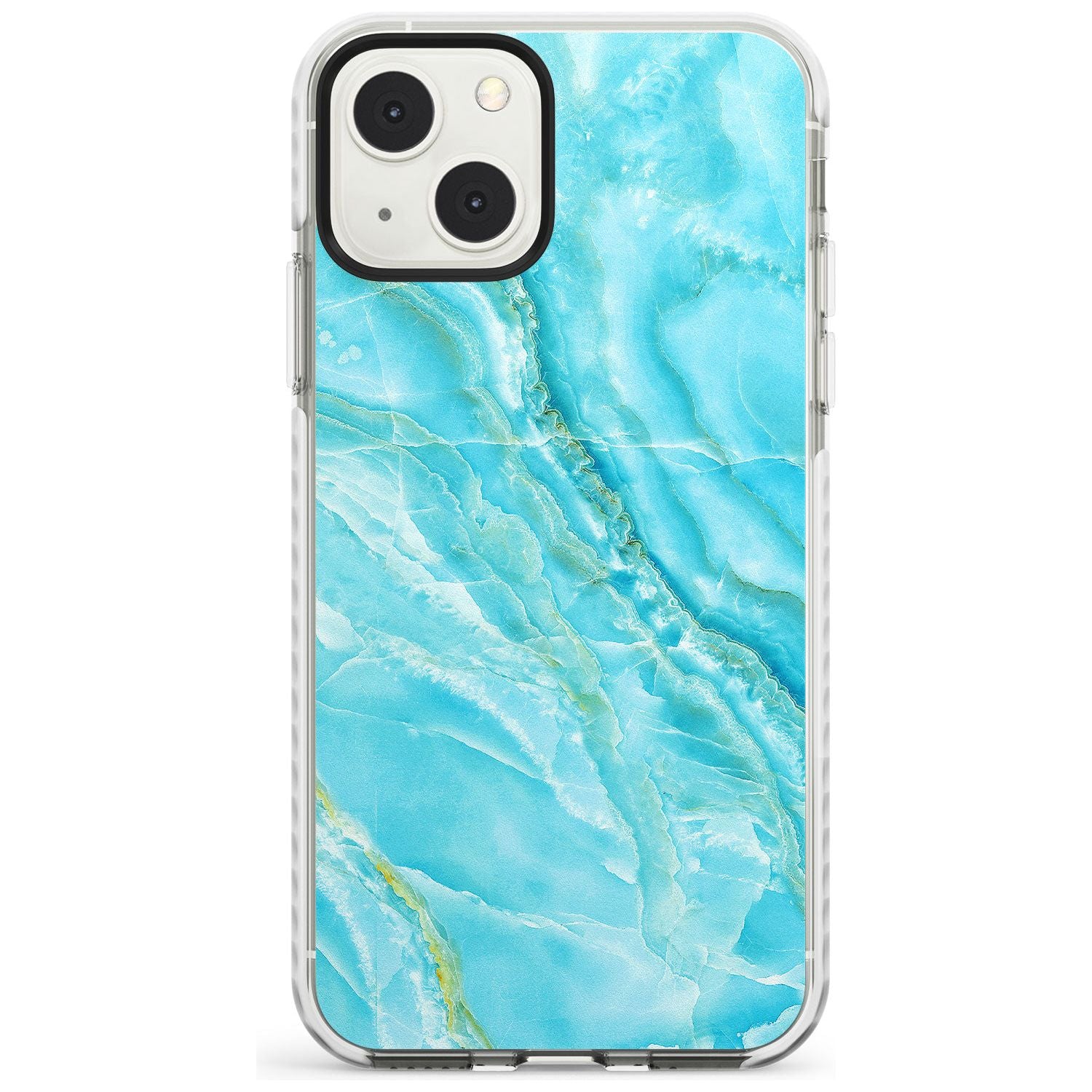 Bright Blue Onyx Marble Phone Case iPhone 13 Mini / Impact Case Blanc Space