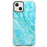 Bright Blue Onyx Marble Phone Case iPhone 13 Mini / Impact Case Blanc Space