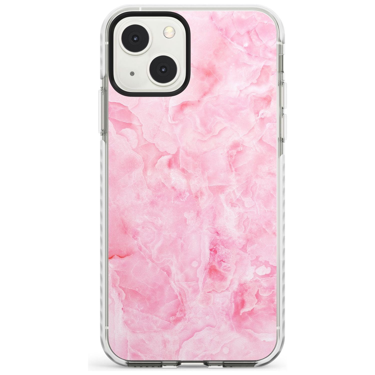 Bright Pink Onyx Marble Texture Phone Case iPhone 13 Mini / Impact Case Blanc Space