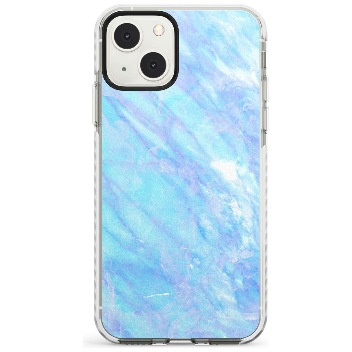 Iridescent Crystal Marble Phone Case iPhone 13 Mini / Impact Case Blanc Space
