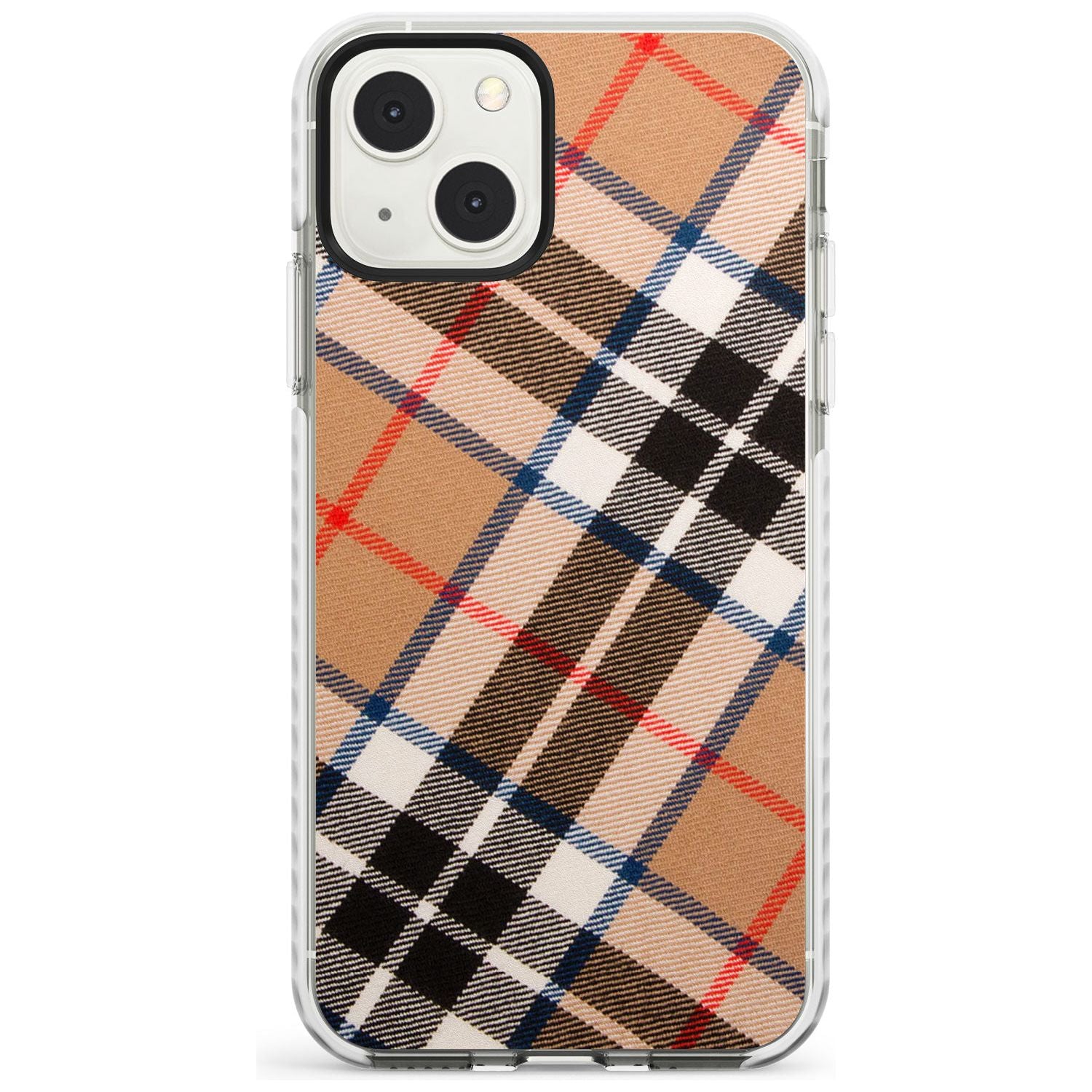 Haymarket Check Phone Case iPhone 13 Mini / Impact Case Blanc Space