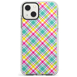 Crosshatch Plaid Phone Case iPhone 13 Mini / Impact Case Blanc Space