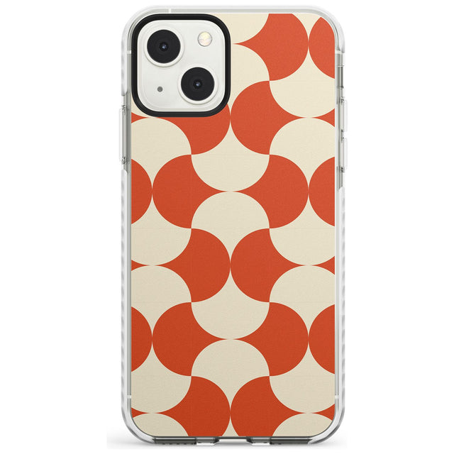 Abstract Retro Shapes: Psychedelic Pattern Phone Case iPhone 13 Mini / Impact Case Blanc Space
