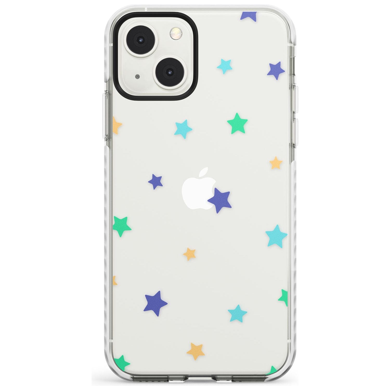 Pastel Stars Pattern Phone Case iPhone 13 Mini / Impact Case Blanc Space