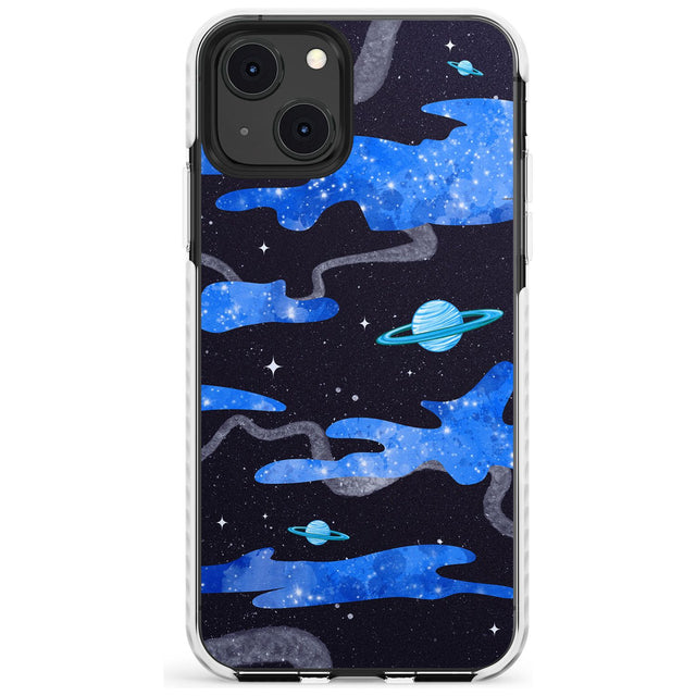 Blue Galaxy Phone Case iPhone 13 Mini / Impact Case Blanc Space