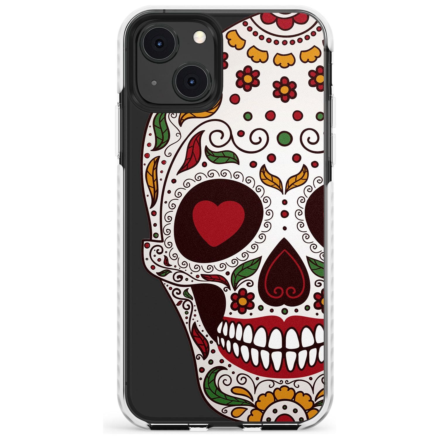 Autumn Sugar Skull Phone Case iPhone 13 Mini / Impact Case Blanc Space