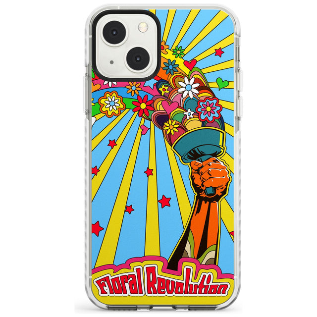 Floral Revolution Phone Case iPhone 13 Mini / Impact Case Blanc Space