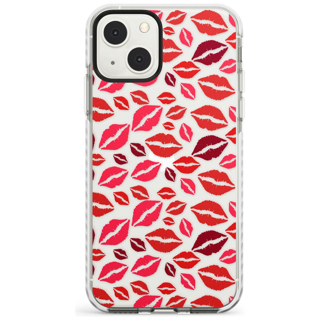 Lips Pattern Phone Case iPhone 13 Mini / Impact Case Blanc Space